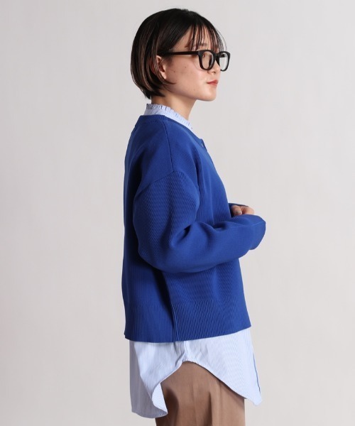 cepo（セポ）の「カラフルクルーネックリブニットカーディガン（カーディガン/ボレロ・レディース・オフホワイト/イエロー/オレンジ/ブルー・M）」の12枚目の写真