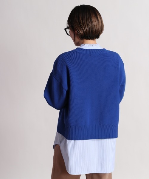 cepo（セポ）の「カラフルクルーネックリブニットカーディガン（カーディガン/ボレロ・レディース・オフホワイト/イエロー/オレンジ/ブルー・M）」の13枚目の写真