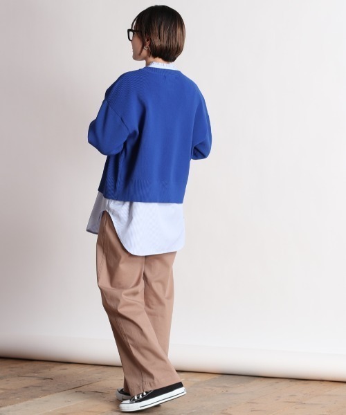 cepo（セポ）の「カラフルクルーネックリブニットカーディガン（カーディガン/ボレロ・レディース・オフホワイト/イエロー/オレンジ/ブルー・M）」の18枚目の写真