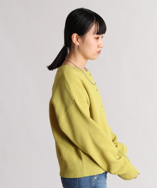 cepo（セポ）の「カラフルクルーネックリブニットカーディガン（カーディガン/ボレロ・レディース・オフホワイト/イエロー/オレンジ/ブルー・M）」の20枚目の写真