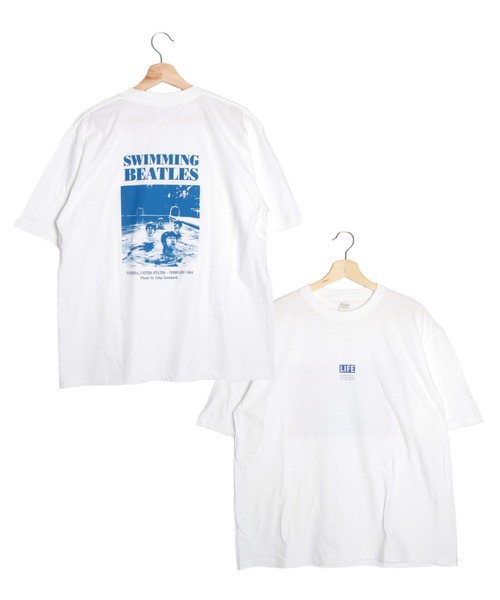 LIFE(ライフ)の「【LIFE/ライフ】magasin photo over size tee/ライフフォトオーバーサイズtee(Tシャツ/カットソー・レディース・ホワイト/ホワイト系その他/ブラック系その他/ブラック・M/L)」の2枚目の写真