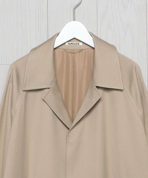 AURALEE（オーラリー）の「＜AURALEE＞CHAMBRAY SOUTIEN COLLAR COAT/コート.（ステンカラーコート・メンズ・ベージュ・3/4）」の2枚目の写真