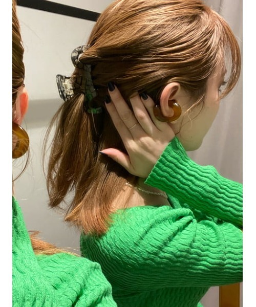 SLY（スライ）の「OVAL BIG EAR CUFF オーバルビッグ イヤーカフ（イヤーカフ・レディース・ブラウン/グリーン・FREE）」の16枚目の写真