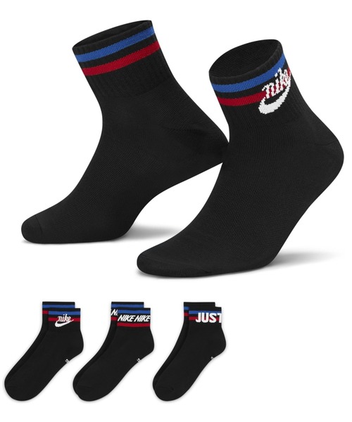 NIKE（ナイキ）の「NIKE/ナイキ/ANKLE SOCKS（ソックス/靴下・メンズ・ホワイト/ブラック・27）」の2枚目の写真