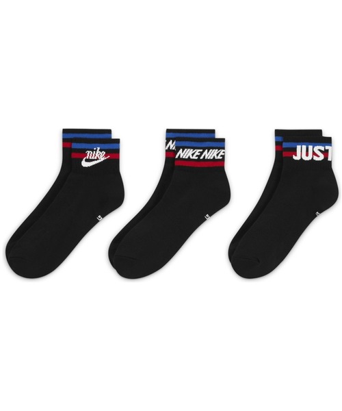 NIKE（ナイキ）の「NIKE/ナイキ/ANKLE SOCKS（ソックス/靴下・メンズ・ホワイト/ブラック・27）」の3枚目の写真