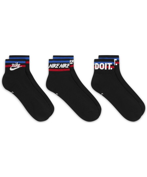 NIKE（ナイキ）の「NIKE/ナイキ/ANKLE SOCKS（ソックス/靴下・メンズ・ホワイト/ブラック・27）」の4枚目の写真