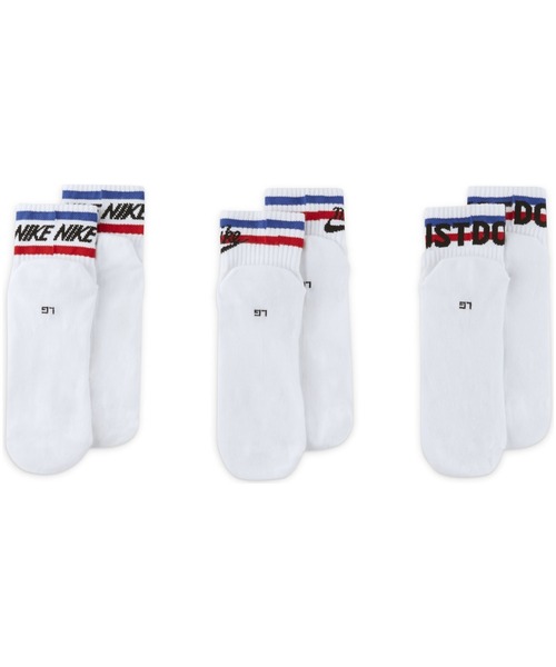 NIKE（ナイキ）の「NIKE/ナイキ/ANKLE SOCKS（ソックス/靴下・メンズ・ホワイト/ブラック・27）」の10枚目の写真