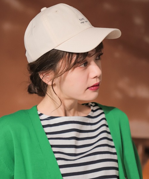 Honeys（ハニーズ）の「ロゴキャップ（キャップ・レディース・ブラック/アイボリー/ベージュ/グリーン/コーラルピンク/モカ/ダークグリーン・FREE）」の2枚目の写真