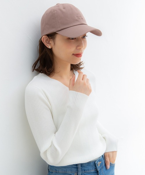 Honeys（ハニーズ）の「ロゴキャップ（キャップ・レディース・ブラック/アイボリー/ベージュ/グリーン/コーラルピンク/モカ/ダークグリーン・FREE）」の4枚目の写真