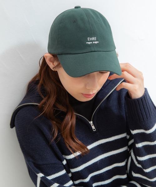 Honeys（ハニーズ）の「ロゴキャップ（キャップ・レディース・ブラック/アイボリー/ベージュ/グリーン/コーラルピンク/モカ/ダークグリーン・FREE）」の6枚目の写真