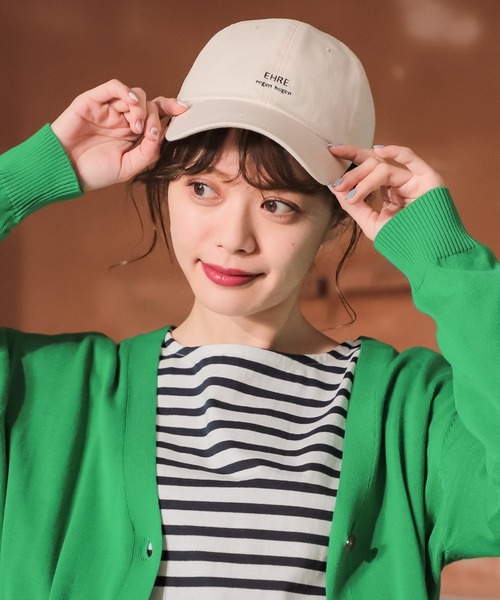 Honeys（ハニーズ）の「ロゴキャップ（キャップ・レディース・ブラック/アイボリー/ベージュ/グリーン/コーラルピンク/モカ/ダークグリーン・FREE）」の10枚目の写真