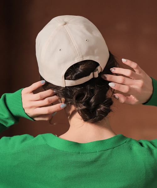 Honeys（ハニーズ）の「ロゴキャップ（キャップ・レディース・ブラック/アイボリー/ベージュ/グリーン/コーラルピンク/モカ/ダークグリーン・FREE）」の12枚目の写真