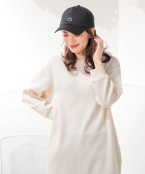 Honeys（ハニーズ）の「ロゴキャップ（キャップ・レディース・ブラック/アイボリー/ベージュ/グリーン/コーラルピンク/モカ/ダークグリーン・FREE）」の17枚目の写真