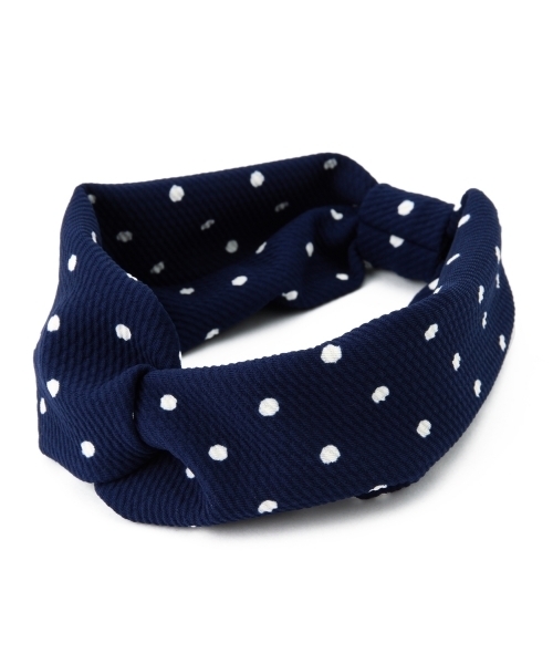 Ray BEAMS(レイビームス)の「Ray BEAMS / ドット ヘアバンド(ヘアバンド・レディース・ホワイト/ネイビー・ONE SIZE)」の7枚目の写真