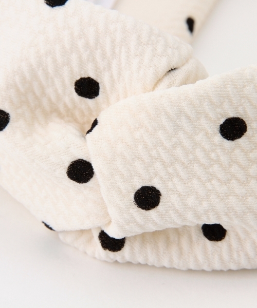 Ray BEAMS(レイビームス)の「Ray BEAMS / ドット ヘアバンド(ヘアバンド・レディース・ホワイト/ネイビー・ONE SIZE)」の8枚目の写真