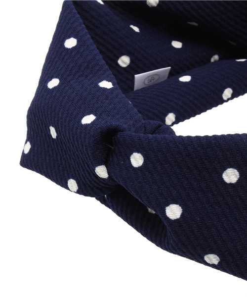 Ray BEAMS(レイビームス)の「Ray BEAMS / ドット ヘアバンド(ヘアバンド・レディース・ホワイト/ネイビー・ONE SIZE)」の12枚目の写真