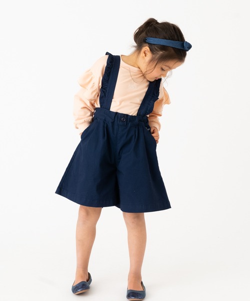 RUGGEDWORKS（ラゲッドワークス）の「《お揃い》　サス付タックキュロット（サロペット/オーバーオール・キッズ・マスタード/ネイビー・140/90/100/150/110/130/120）」の10枚目の写真