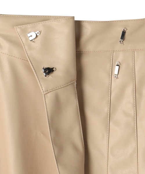 ReNorm（リノーム）の「フェイクレザーラップスカート（スカート・レディース・ベージュ/ミント/ブラウン・S/M）」の21枚目の写真