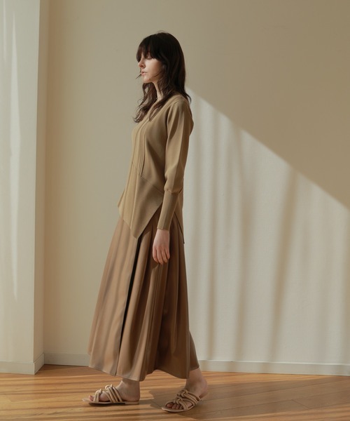 ReNorm（リノーム）の「フェイクレザーラップスカート（スカート・レディース・ベージュ/ミント/ブラウン・S/M）」の6枚目の写真