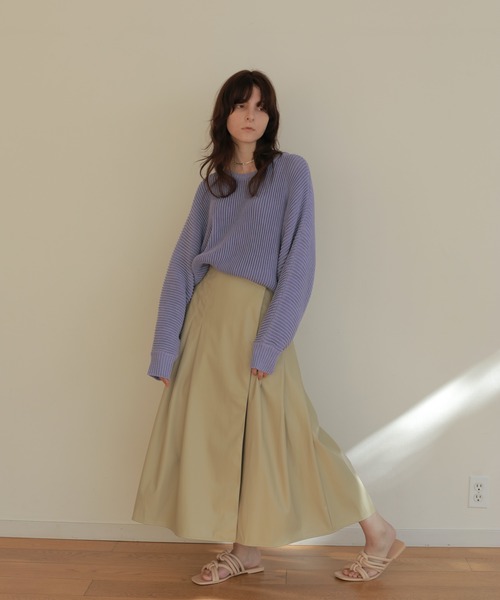 ReNorm（リノーム）の「フェイクレザーラップスカート（スカート・レディース・ベージュ/ミント/ブラウン・S/M）」の4枚目の写真