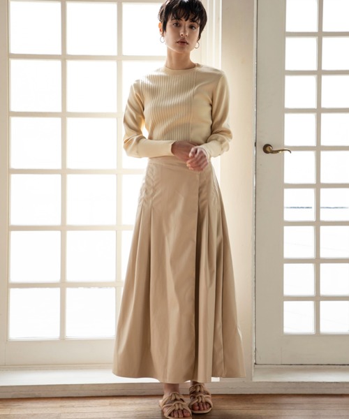 ReNorm（リノーム）の「フェイクレザーラップスカート（スカート・レディース・ベージュ/ミント/ブラウン・S/M）」の8枚目の写真