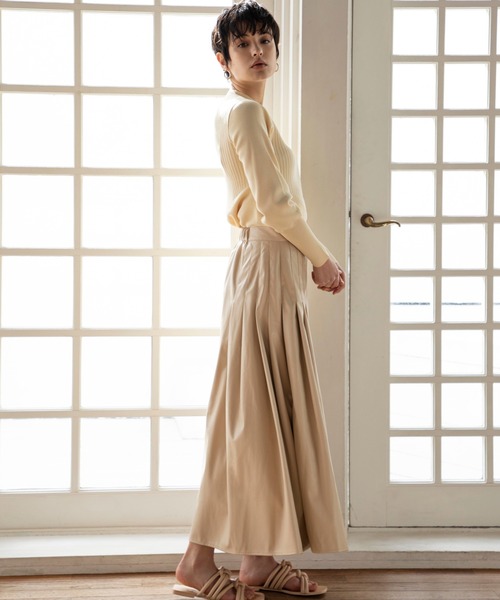 ReNorm（リノーム）の「フェイクレザーラップスカート（スカート・レディース・ベージュ/ミント/ブラウン・S/M）」の9枚目の写真