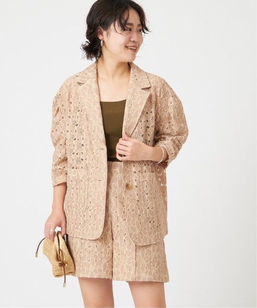 Spick & Span ベージュ ジップアップ ジャケット　サイズ　38 Spick & Span】ベージュ レザーライダースジャケット38 - メルカリ