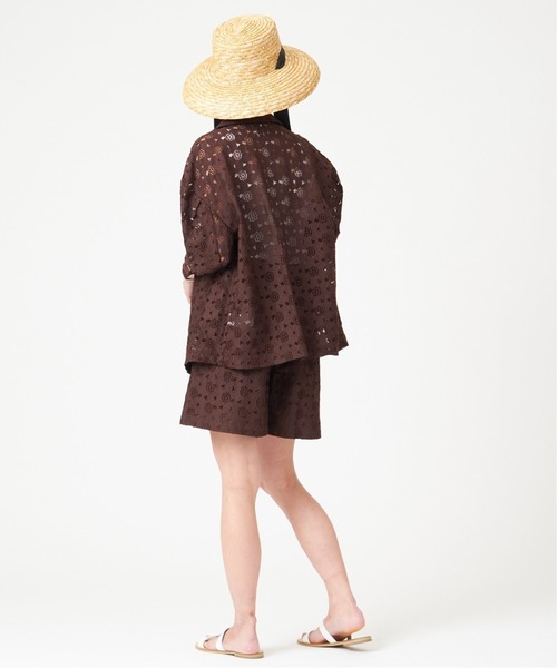 U by SPICK&SPAN(ユーバイスピックアンドスパン)の「レースジャケット◆(テーラードジャケット・レディース・ベージュ/ブラウン・FREE)」の7枚目の写真