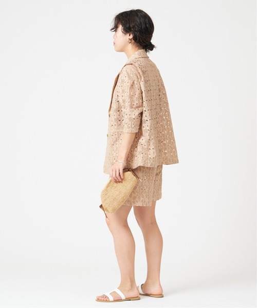 U by SPICK&SPAN(ユーバイスピックアンドスパン)の「レースジャケット◆(テーラードジャケット・レディース・ベージュ/ブラウン・FREE)」の11枚目の写真