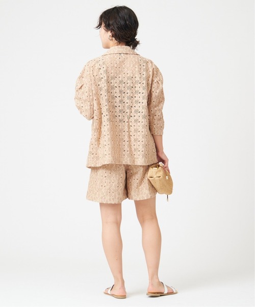 U by SPICK&SPAN(ユーバイスピックアンドスパン)の「レースジャケット◆(テーラードジャケット・レディース・ベージュ/ブラウン・FREE)」の12枚目の写真