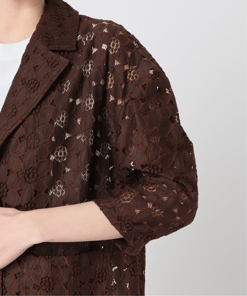 U by SPICK&SPAN(ユーバイスピックアンドスパン)の「レースジャケット◆(テーラードジャケット・レディース・ベージュ/ブラウン・FREE)」の21枚目の写真