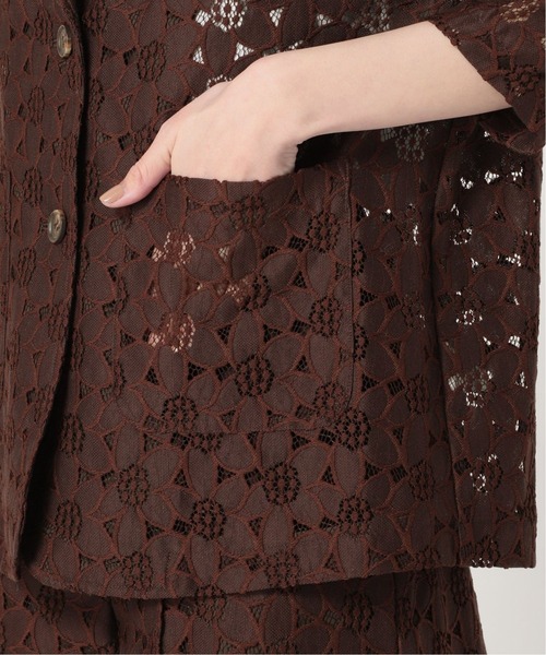 U by SPICK&SPAN(ユーバイスピックアンドスパン)の「レースジャケット◆(テーラードジャケット・レディース・ベージュ/ブラウン・FREE)」の22枚目の写真