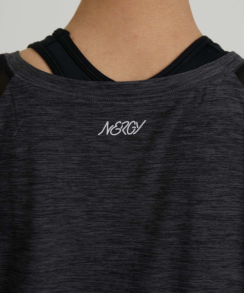 NERGY（ナージー）の「【吸水速乾】メッシュ切替えTシャツ（Tシャツ/カットソー・レディース・ホワイト/チャコールグレー/ピンク・FREE）」の6枚目の写真