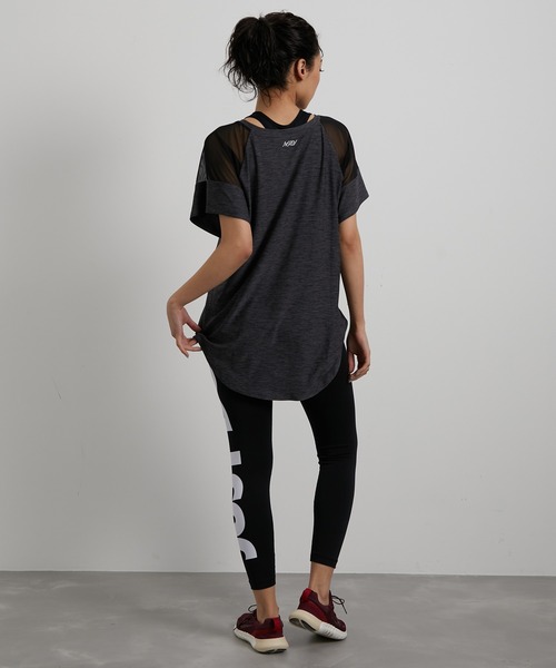 NERGY（ナージー）の「【吸水速乾】メッシュ切替えTシャツ（Tシャツ/カットソー・レディース・ホワイト/チャコールグレー/ピンク・FREE）」の9枚目の写真