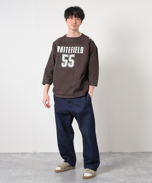 JOURNAL STANDARD(ジャーナルスタンダード)の「【EROTS×JOURNAL STANDARD】 フットボールTシャツ(Tシャツ/カットソー・メンズ・ブラック/ブラックミックス/ブラック系その他・FREE)」の4枚目の写真