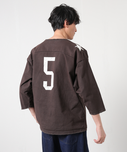 JOURNAL STANDARD(ジャーナルスタンダード)の「【EROTS×JOURNAL STANDARD】 フットボールTシャツ(Tシャツ/カットソー・メンズ・ブラック/ブラックミックス/ブラック系その他・FREE)」の6枚目の写真
