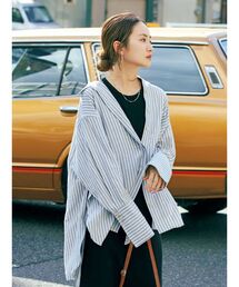 Ungrid | サイドスリットストライプシャツ(シャツ/ブラウス)