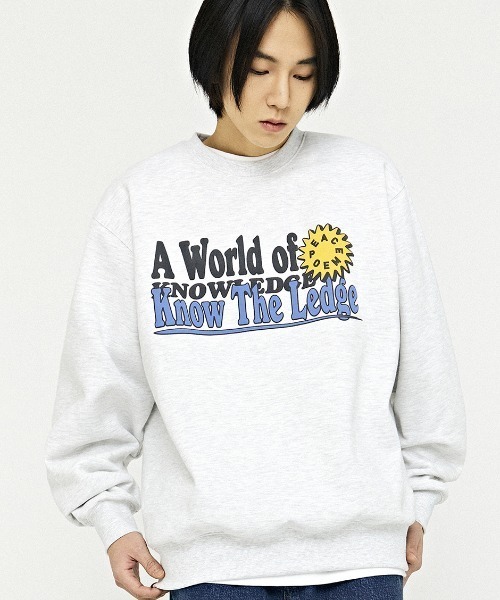 VIVASTUDIO（ビバスタジオ）の「PEACE SWEATSHIRT（スウェット・メンズ・ライトグレー/マスタード・MEDIUM/LARGE）」の2枚目の写真