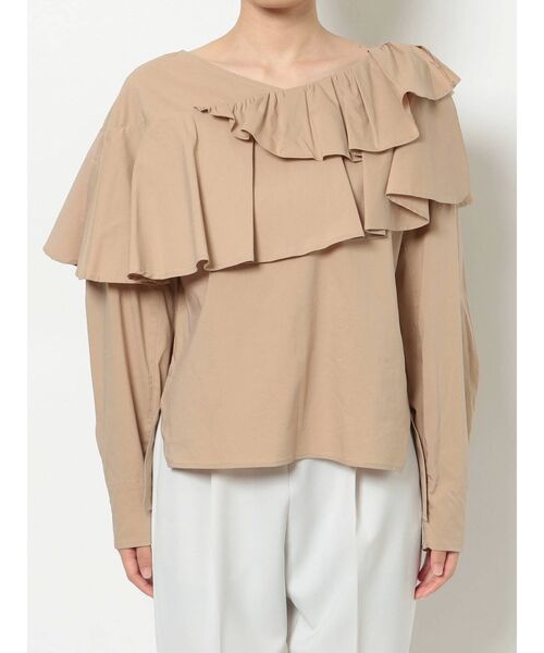 ELENDEEK（エレンディーク）の「ラッフルタックレイヤードブラウス（シャツ/ブラウス・レディース・ブラック/ベージュ/オフホワイト・FREE）」の16枚目の写真