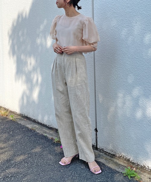 Omekashi（オメカシ）の「ボリュームスリーブブラウス（シャツ/ブラウス・レディース・ブラック/ベージュ/オフホワイト/アイボリー・FREE）」の7枚目の写真