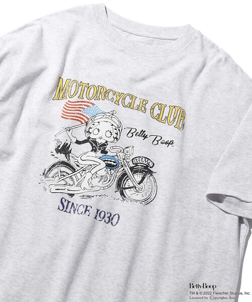 FREAK'S STORE(フリークスストア)の「WEB限定 BETTY BOOP/ベティーブープ 別注 ビッグシルエット フロントプリント クルーネックTシャツ(Tシャツ/カットソー・メンズ・ブラック/ホワイト/グレー・LARGE/SMALL/MEDIUM)」の3枚目の写真