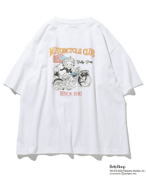 FREAK'S STORE(フリークスストア)の「WEB限定 BETTY BOOP/ベティーブープ 別注 ビッグシルエット フロントプリント クルーネックTシャツ(Tシャツ/カットソー・メンズ・ブラック/ホワイト/グレー・LARGE/SMALL/MEDIUM)」の8枚目の写真