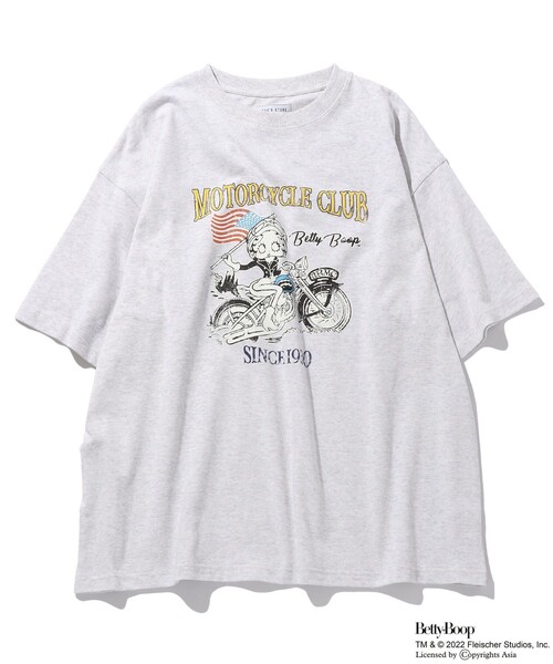 FREAK'S STORE(フリークスストア)の「WEB限定 BETTY BOOP/ベティーブープ 別注 ビッグシルエット フロントプリント クルーネックTシャツ(Tシャツ/カットソー・メンズ・ブラック/ホワイト/グレー・LARGE/SMALL/MEDIUM)」の10枚目の写真