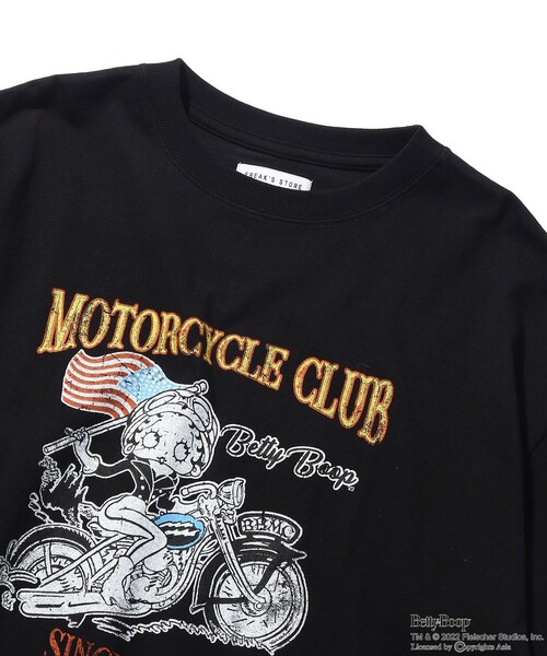 FREAK'S STORE(フリークスストア)の「WEB限定 BETTY BOOP/ベティーブープ 別注 ビッグシルエット フロントプリント クルーネックTシャツ(Tシャツ/カットソー・メンズ・ブラック/ホワイト/グレー・LARGE/SMALL/MEDIUM)」の5枚目の写真
