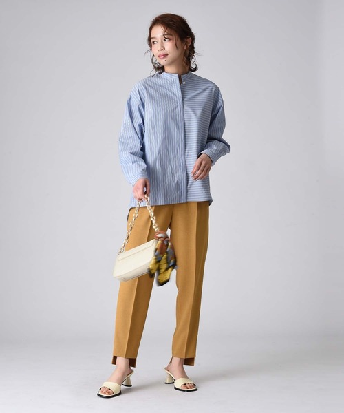 RAW FUDGE（ローファッジ）の「ストライプアシメ切替シャツ（シャツ/ブラウス・レディース・ブルー/ベージュ系その他・M）」の16枚目の写真