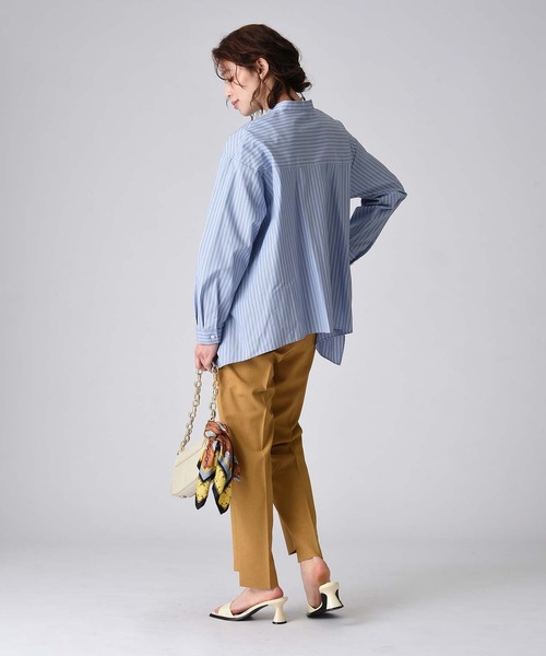 RAW FUDGE（ローファッジ）の「ストライプアシメ切替シャツ（シャツ/ブラウス・レディース・ブルー/ベージュ系その他・M）」の18枚目の写真
