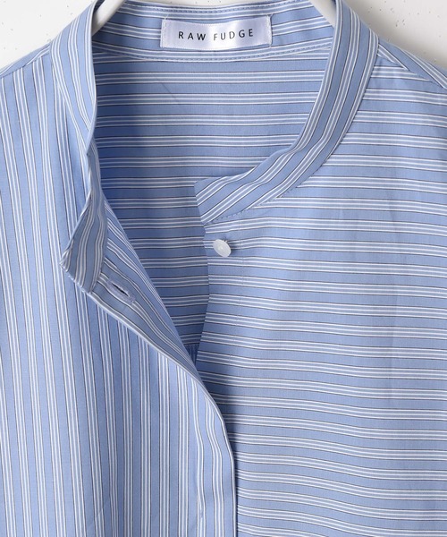 RAW FUDGE（ローファッジ）の「ストライプアシメ切替シャツ（シャツ/ブラウス・レディース・ブルー/ベージュ系その他・M）」の22枚目の写真