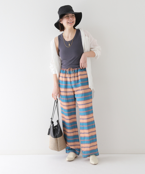 HOLLINGWORTH COUNTRY OUTFITTERS（ホリングワース カントリーアウトフィッターズ）の「【Hollingworth/ホリングワース】bucket hat：ハット（ハット・レディース・アイボリー/ブラック・FREE）」の4枚目の写真