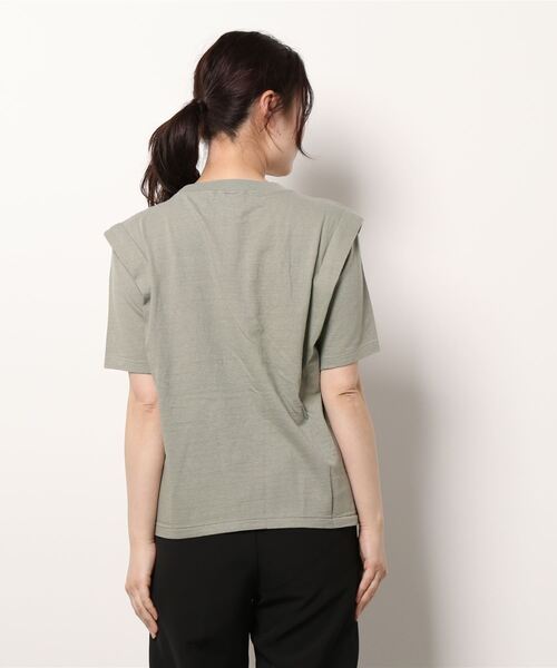 RNA-N(アールエヌエーエヌ)の「M1824 リサイクルコットンデザインTEE(Tシャツ/カットソー・レディース・ナチュラル/ダークカーキ/スミクロ・MEDIUM)」の22枚目の写真
