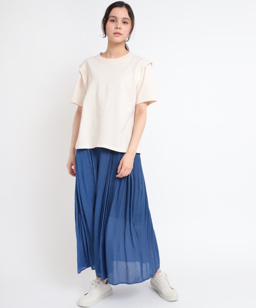 RNA-N(アールエヌエーエヌ)の「M1824 リサイクルコットンデザインTEE(Tシャツ/カットソー・レディース・ナチュラル/ダークカーキ/スミクロ・MEDIUM)」の19枚目の写真